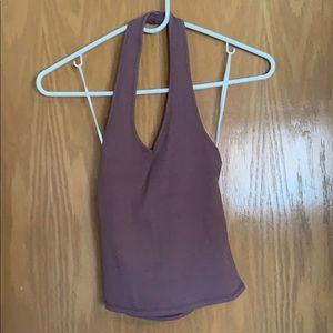 Mauve halter top.